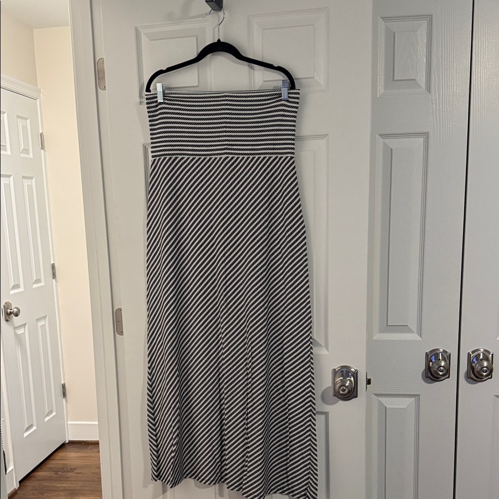 Striped Black and White Maxi Dress